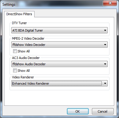 Easy HDTV Settings Dialog